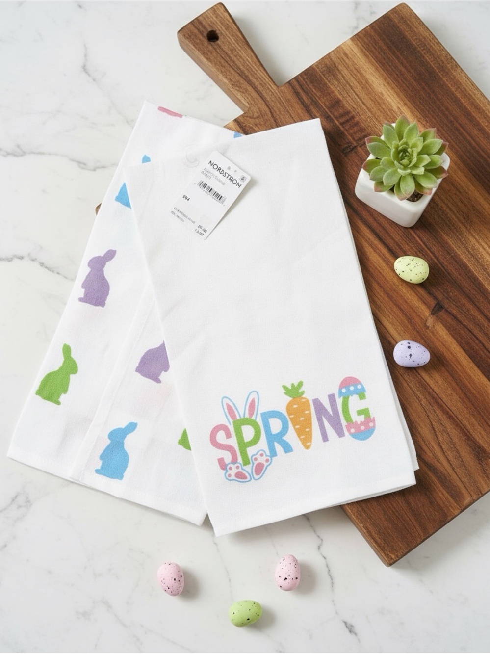 Nordstrom cotton 100% Cotton Flour Sack Printed Kitchen Dishtowel set of 2